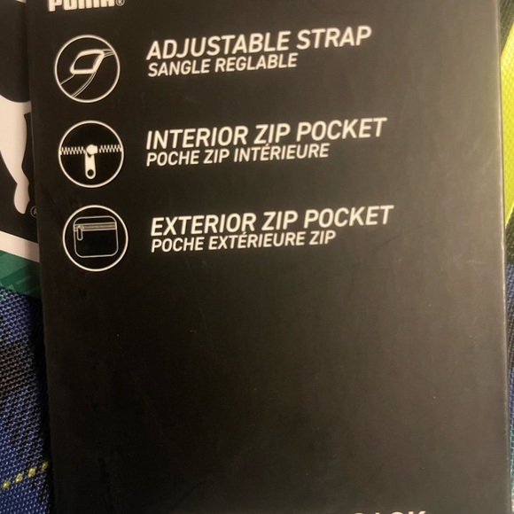 NWT PUMA FANNY PACK RHYTHM HIP SACK BLUE AND GREEN PLAID. - Picture 3 of 14